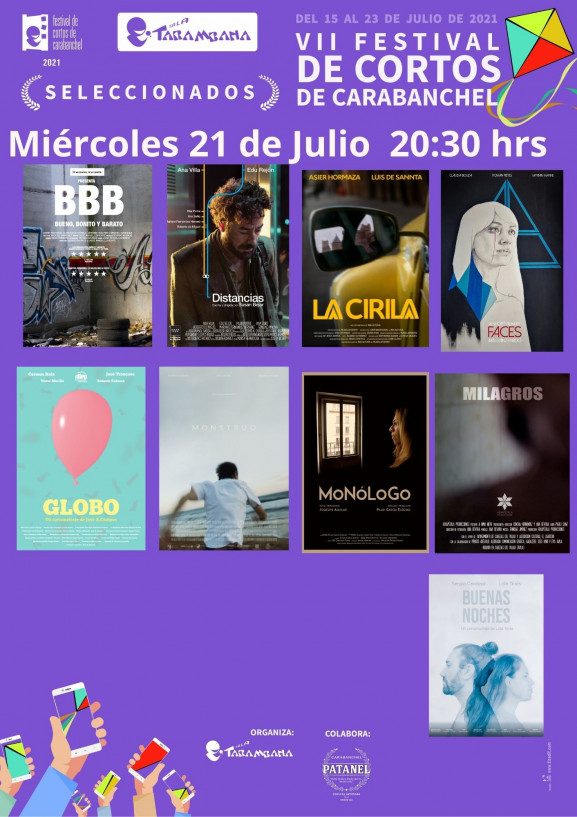 VII Festival de cortos de Carabanchel
Miércoles 21 de julio - Poster