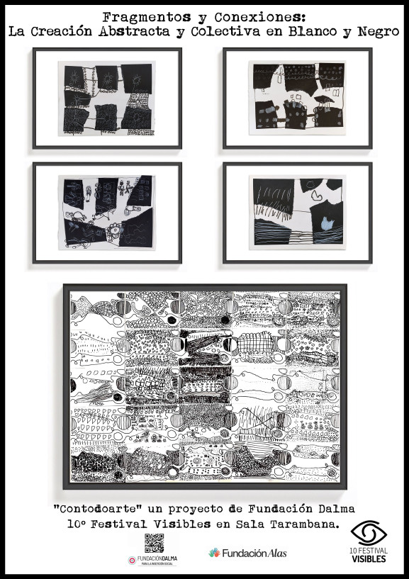 Fragmentos y conexiones: La creación abstracta y colectiva en blanco y negro. - Poster