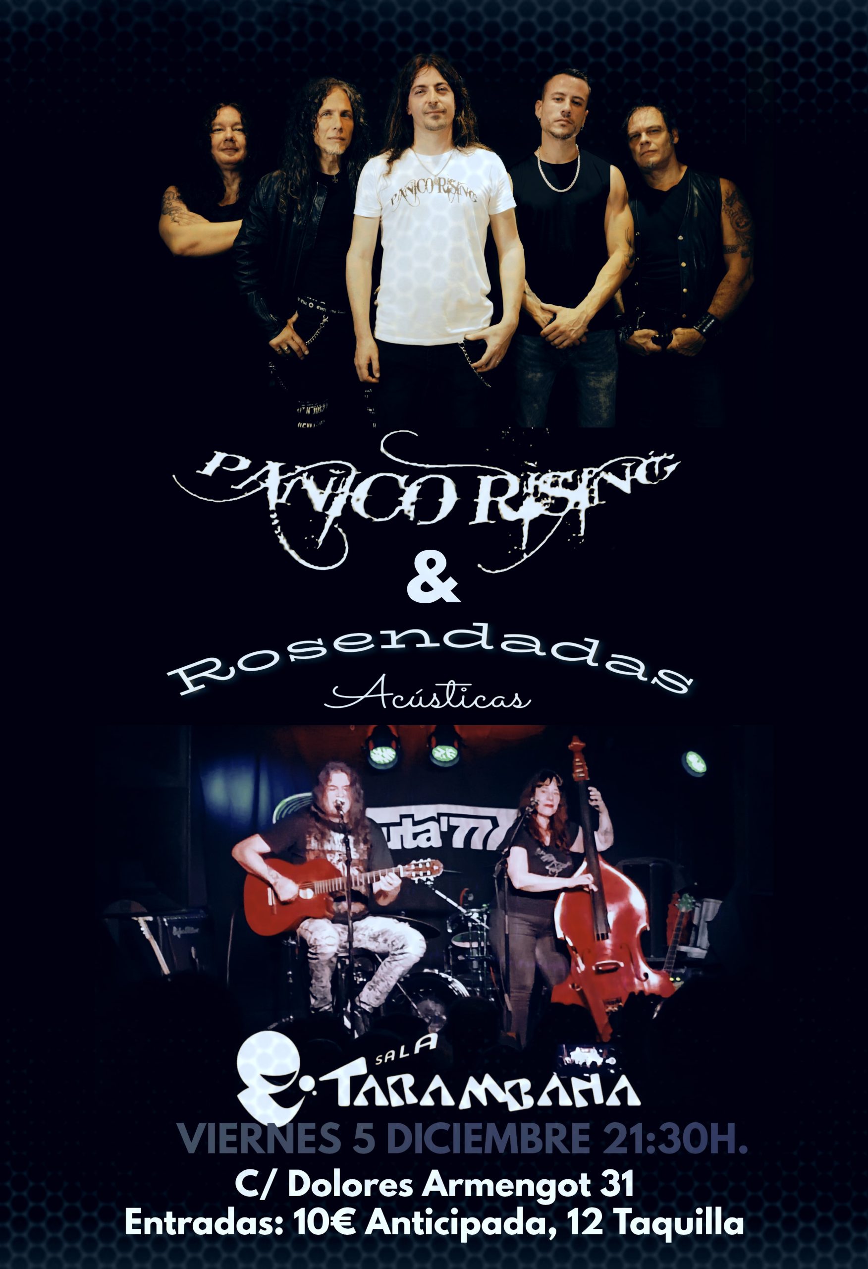 Rosendadas Acústicas + Panico Rising - Poster