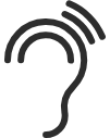 Sonido amplificado con auriculares