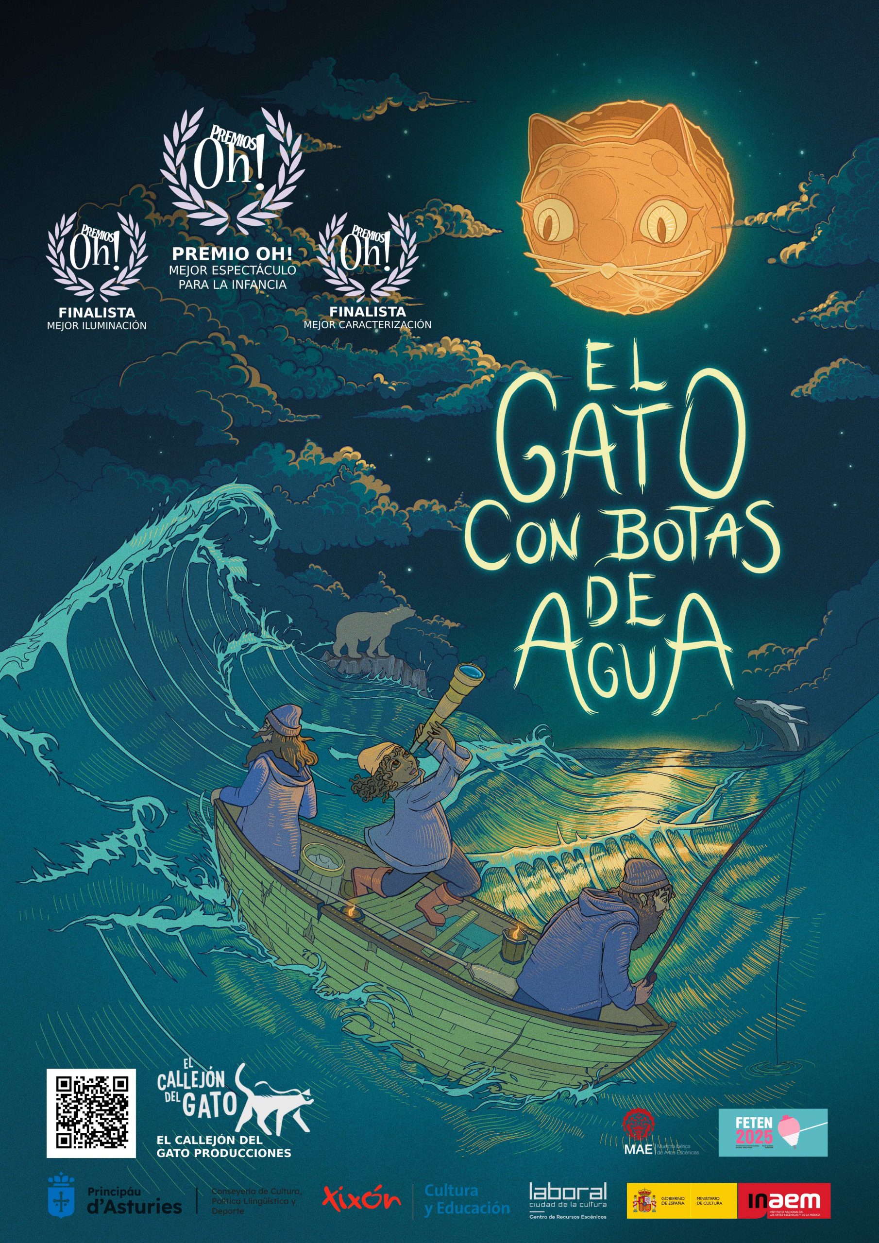El Gato con Botas de Agua - Poster