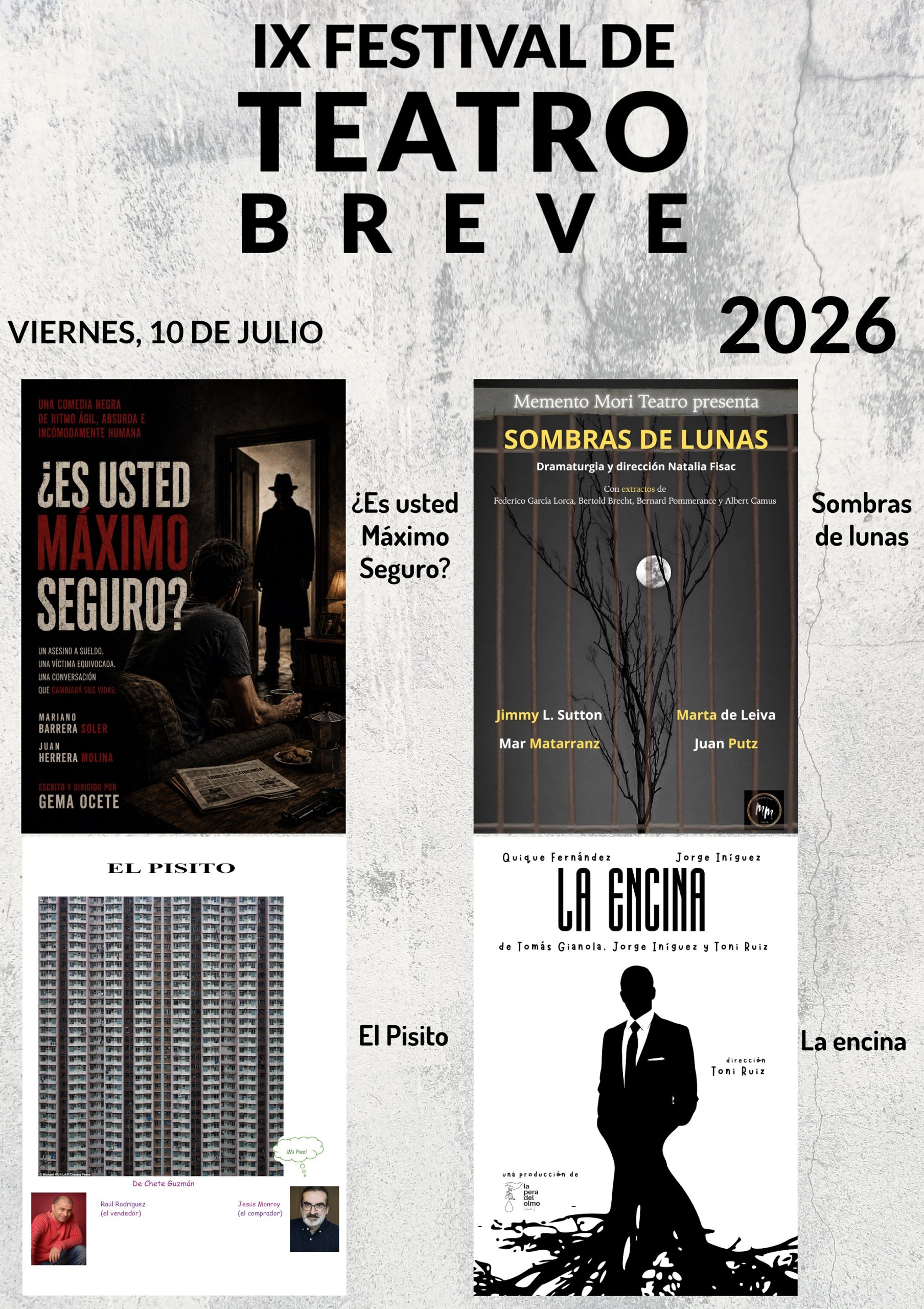 9 Festival de teatro breve - Viernes 10 - Poster
