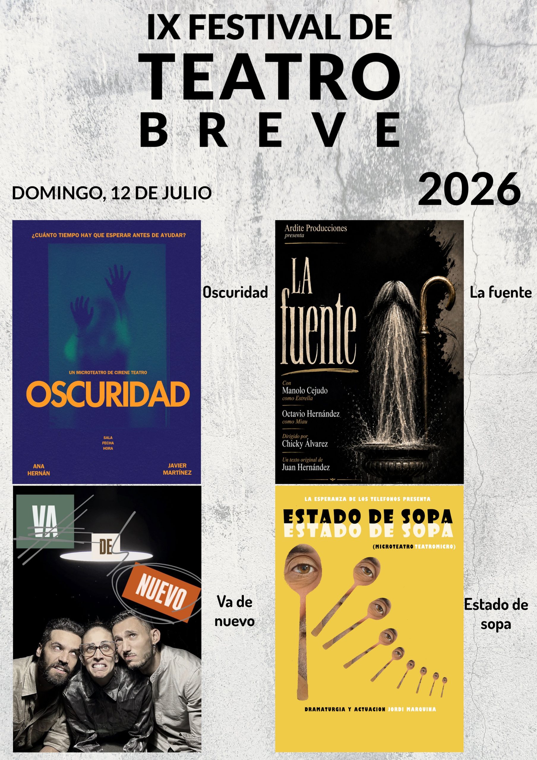 9 Festival de teatro breve - Domingo 12 - Poster