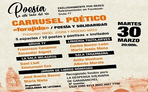 El martes 30, a las 20h,
se junta poesía y solidaridad 
en CARRUSEL POÉTICO