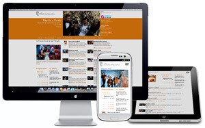 Una pequeña sala con una gran web